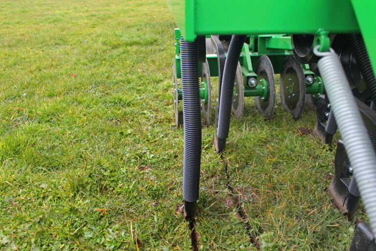 Tines and coulters direct grass drilling